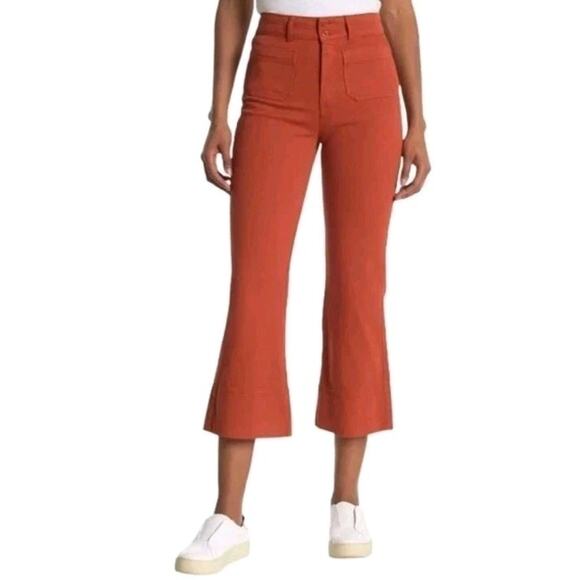 Faherty Uma High Waisted Cropped Pants in Ginger Spice Size 29 - Picture 1 of 16